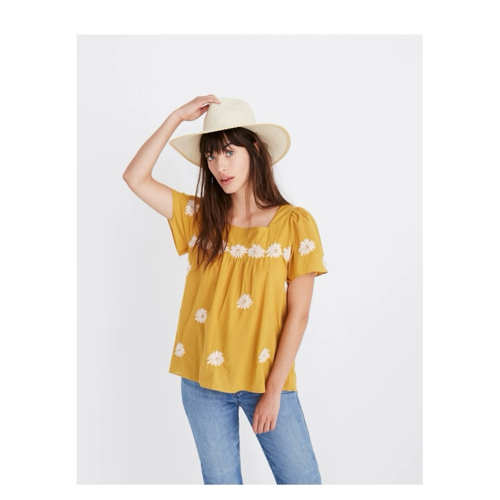 Floral Embroidered Butterfly Top